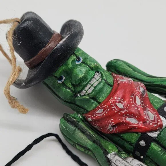 Rustic Country Western Christmas Ornament Cowboy Cactus Figurine Sheriff - Picture 2 of 8